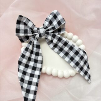 New Arrivals black checks hair clip