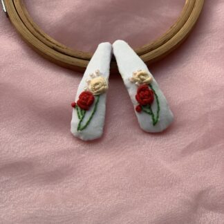 New Arrivals embroidery flower clip